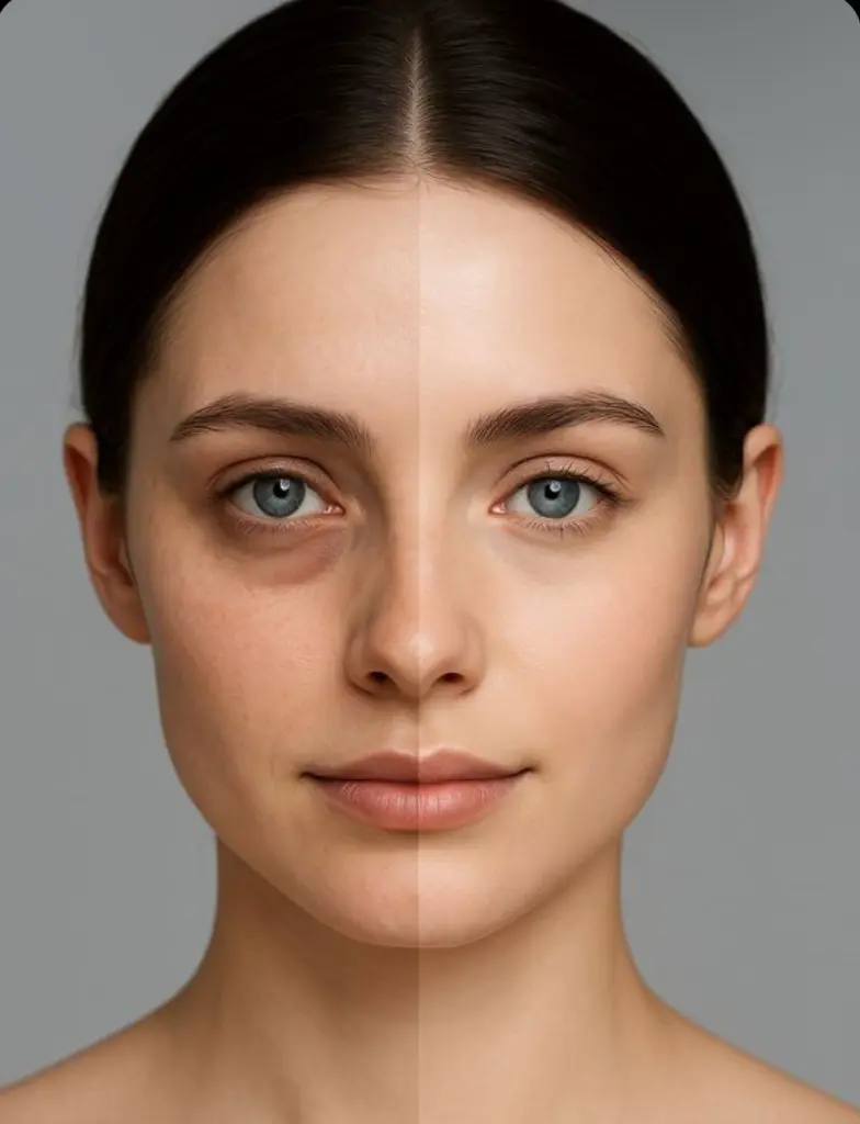 Before and after skin results