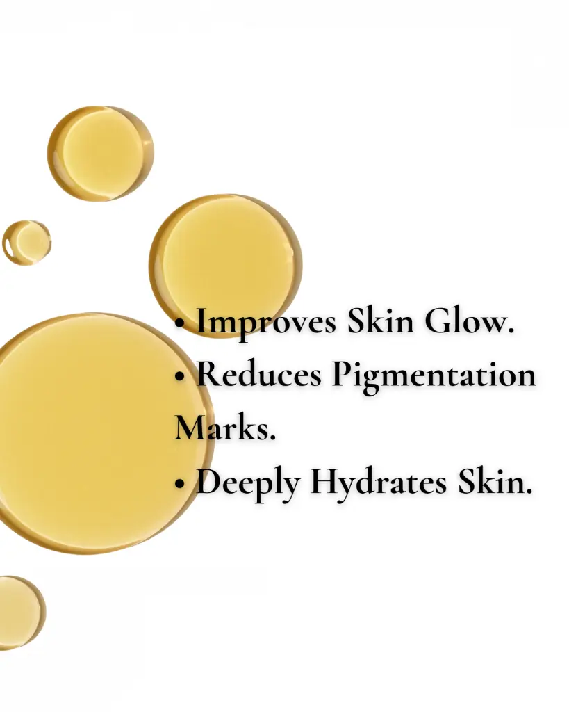 Improves skin glow, reduces pigmentation, deeply hydrates